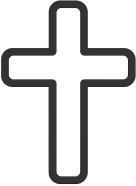 sigh-of-the-cross-icon Minimalist black cross icon symbolizing the Sign of the Cross prayer, designed with clean lines on a transparent background.